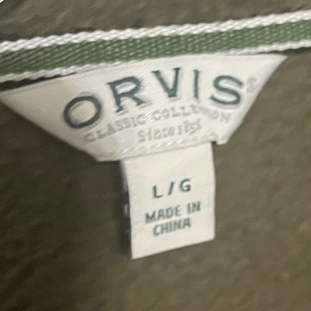 Orvis Olive Green Fleece Full Zip Jacket — Size Large NWT - Picture 5 of 8